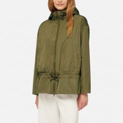 Kurtka GEOX W BULMYA PARKA Zielony. Zielone kurtki Geox, bez wzorów, z tkaniny, casualowe, bez kaptura. Za 531.99 zł.