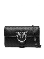 PINKO Torebka Love One Wallet Light AI 25-26 PLTT 105344 A2JC Czarny. Czarne kopertówki Pinko, bez wzorów, ze skóry, wizytowe, bez dodatków. Za 1,149.00 zł.