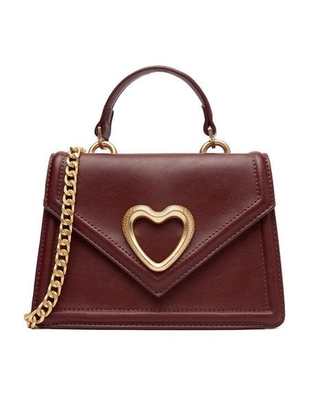 Eva Minge Torebka EO-ALYSSA-KY162 Bordowy. Czerwone kopertówki Eva Minge, bez wzorów, z materiału, wizytowe, bez dodatków. Za 169.99 zł.