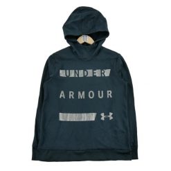 Under Armour bluza damska z kapturem. Czarne bluzy Under Armour, l, bez wzorów, z materiału, sportowe, bez ramiączek, z kapturem. Za 106.46 zł.