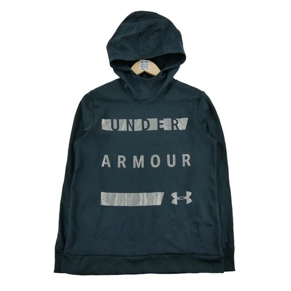 Under Armour bluza damska z kapturem. Czarne bluzy Under Armour, l, bez wzorów, z materiału, sportowe, bez ramiączek, z kapturem. Za 106.46 zł.