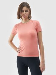 4F Koszulka w kolorze pomarańczowym do biegania rozmiar: XS/S. Pomarańczowe t-shirty sportowe 4f, s, bez wzorów, z materiału, bez ramiączek, do biegania. Za 30.85 zł.