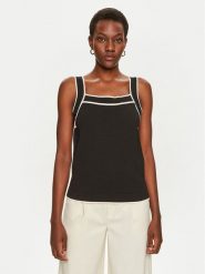Boss Top Flimi 50518362 Czarny Regular Fit. Czarne topy Boss, xs, bez wzorów, z wiskozy, bez kołnierzyka, bez ramiączek. Za 649.99 zł.