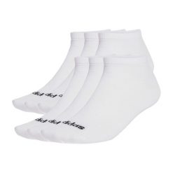 Skarpety Linear Crew Socks Cushioned 6 Pair Pack. Białe skarpetki adidas, bez wzorów. Za 79.95 zł.