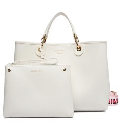 Torebka Emporio Armani. Białe torebki klasyczne Emporio Armani, bez wzorów, klasyczne, bez dodatków. Za 1,339.00 zł.