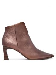 Hispanitas Botki HI265076 Beżowy. Brązowe botki Hispanitas, bez wzorów, ze skóry, bez obcasa, na słupku, bez zapięcia. Za 739.99 zł.