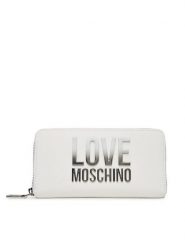 LOVE MOSCHINO Duży Portfel Damski JC5730PP0MKD0100 Biały. Białe portfele Love Moschino, bez wzorów, ze skóry. Za 359.99 zł.