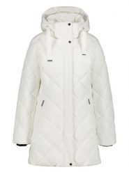LUHTA Płaszcz zimowy "Haukkala" w kolorze białym rozmiar: 40. Białe płaszcze Luhta, na zimę, bez wzorów, z puchu, bez kaptura. Za 546.48 zł.