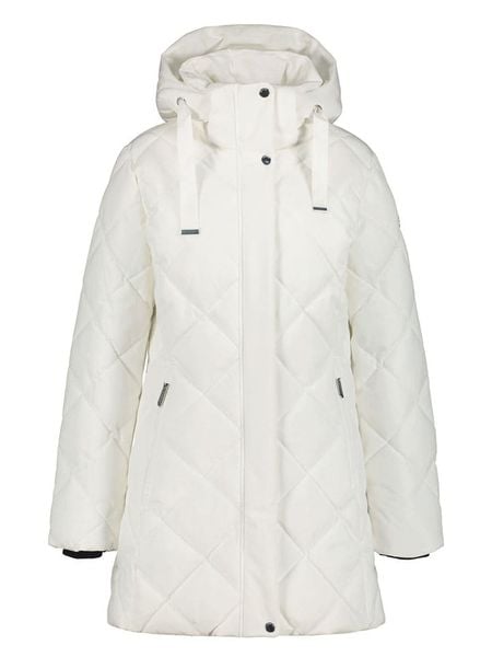 LUHTA Płaszcz zimowy "Haukkala" w kolorze białym rozmiar: 40. Białe płaszcze Luhta, na zimę, bez wzorów, z puchu, bez kaptura. Za 500.38 zł.