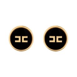 Kolczyki Elisabetta Franchi. Czarne kolczyki Elisabetta Franchi. Za 679.99 zł.