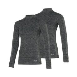 Damska koszulka termiczna 2 szt. Czarne bielizna termoaktywna damska HEAT KEEPER, bez wzorów, z bawełny, bez ramiączek, narciarskie. Za 205.45 zł.