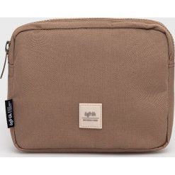 Lefrik nerka kolor brązowy. Brązowe nerki i saszetki Lefrik, bez wzorów, z włókna, bez dodatków. W wyprzedaży za 179.99 zł.