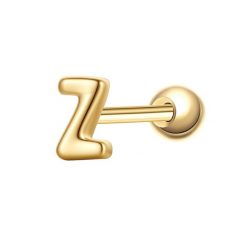 Glanzstücke München Piercing Litera Z ze srebra próby 925 w kolorze zlotym Kolczyki 1 ct Damski. Żółte kolczyki Glanzstücke München, pozłacane. Za 110.49 zł.