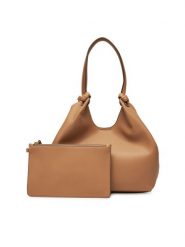 DKNY Torebka R42BAE49 Brązowy. Brązowe torebki klasyczne DKNY, bez wzorów, ze skóry, bez dodatków. Za 469.99 zł.