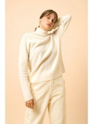 Just Cashmere Kaszmirowy golf "Alyssa" w kolorze kremowym rozmiar: L. Brązowe swetry Just Cashmere, l, bez wzorów, z kaszmiru, bez ramiączek. Za 366.28 zł.