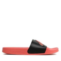 Klapki adidas. Czarne klapki adidas, bez wzorów, sportowe, bez obcasa, bez zapięcia. Za 129.99 zł.