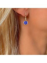 DIA DIAMONDS Pozłacane kolczyki z topazem i tanzanitem rozmiar: onesize. Niebieskie kolczyki DIA DIAMONDS, z tanzanitem, pozłacane. Za 174.84 zł.