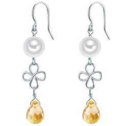 Valero Pearls Kolczyki wiszące srebrne srebro wysokiej próby Szkło Perła hodowlana słodkowodna srebrny 1 ct Damski. Szare kolczyki Valero Pearls, z perłą, srebrne. Za 359.99 zł.