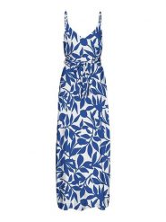 Vero Moda Sukienka "Easy" w kolorze niebiesko-białym rozmiar: L. Niebieskie sukienki Vero Moda, l, bez wzorów, z tkaniny, bez kołnierzyka, bez ramiączek, maxi. Za 96.83 zł.