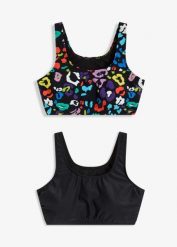 Biustonosz bikini o fasonie bustier (2 szt.). Czarne bikini bonprix, bez wzorów, eleganckie. Za 95.98 zł.