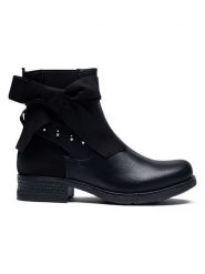 Foreverfolie Botki w kolorze czarnym rozmiar: 40. Czarne botki Foreverfolie, bez wzorów, bez obcasa, bez zapięcia. Za 160.58 zł.