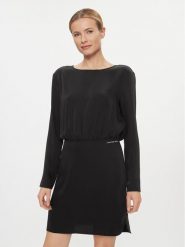 Calvin Klein Jeans Sukienka koktajlowa Open Back Dress J20J222534 Czarny Regular Fit. Czarne sukienki Calvin Klein Jeans, s, bez wzorów, z jeansu, wizytowe, bez kołnierzyka, bez ramiączek. Za 259.99 zł.