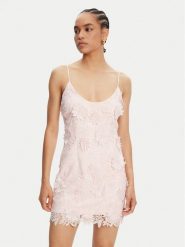 BARDOT Sukienka koktajlowa 59826DB Różowy Regular Fit. Czerwone sukienki Bardot, bez wzorów, z syntetyku, wizytowe, bez kołnierzyka, bez ramiączek. Za 639.99 zł.