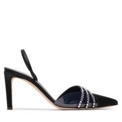 Sandały GIUSEPPE ZANOTTI. Czarne sandały GIUSEPPE ZANOTTI, bez wzorów, bez obcasa, na szpilce, bez zapięcia. Za 2,419.00 zł.