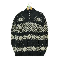 Second life - Kobieta Sweter z Lnu w Kolorze Czarnym - Stan bardzo dobry. Czarne swetry Ralph Lauren, bez wzorów, bez ramiączek. Za 153.32 zł.