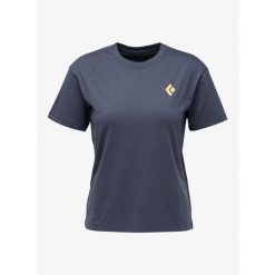 Koszulka bawełniana damska Black Diamond Heritage Badge SS Tee. Niebieskie t-shirty sportowe Black Diamond, bez wzorów, z bawełny, bez ramiączek. Za 148.99 zł.