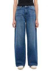 Mustang Dżinsy "Luise" - Wide Leg - w kolorze niebieskim rozmiar: W33/L34. Niebieskie jeansy Mustang, l, z aplikacjami, klasyczne. Za 113.63 zł.