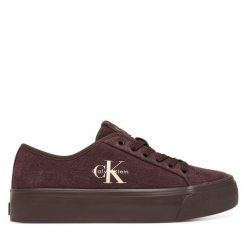 Tenisówki Calvin Klein. Czerwone trampki Calvin Klein, bez wzorów, bez zapięcia. Za 409.99 zł.
