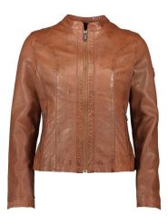 HIS Skórzana kurtka w kolorze jasnobrązowym rozmiar: 42. Brązowe kurtki HIS, bez wzorów, ze skóry, bez kaptura. Za 583.95 zł.