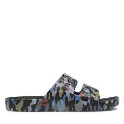 Klapki Freedom Moses. Czarne klapki Freedom moses, bez wzorów, bez obcasa, bez zapięcia. Za 159.99 zł.