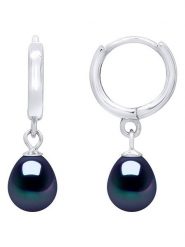 Pearl Addict Srebrne kolczyki-kreole z perłami i cyrkoniami rozmiar: onesize. Niebieskie kolczyki Pearl Addict, z cyrkonią, srebrne. Za 130.99 zł.