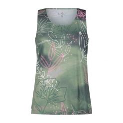 Damski tank top techniczny CMP. Zielone topy CMP, l, bez wzorów, bez kołnierzyka, bez ramiączek. Za 143.75 zł.