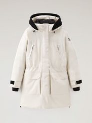 Woolrich Parka "Harveys" w kolorze kremowym rozmiar: M. Brązowe płaszcze Woolrich, m, bez wzorów, bez kaptura. Za 1,783.25 zł.