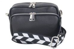 Listonoszka skórzana BARBERINI'S czarna 944-1. Czarne shopper bag Barberinis, bez wzorów, ze skóry, casualowe, bez dodatków. Za 239.99 zł.