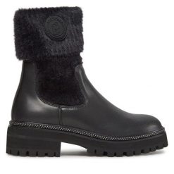 Botki Liu Jo. Czarne botki Liu Jo, bez wzorów, bez obcasa, na płaskiej podeszwie, bez zapięcia. Za 719.99 zł.