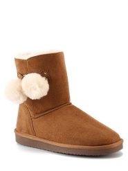 ISLAND BOOT Botki zimowe "Sherbrooke" w kolorze jasnobrązowym rozmiar: 37. Brązowe botki Island Boot, bez wzorów, z materiału, bez obcasa, bez zapięcia. Za 123.25 zł.