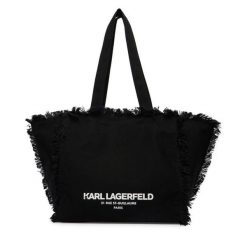 Torebka KARL LAGERFELD. Czarne shopper bag KARL LAGERFELD, bez wzorów, bez dodatków. Za 549.99 zł.