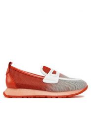 Hispanitas Półbuty BHV254043 Czerwony. Czerwone półbuty wsuwane Hispanitas, bez wzorów, z materiału, bez obcasa, na płaskiej podeszwie. Za 359.99 zł.