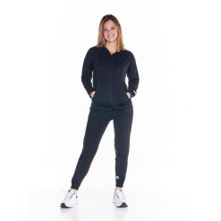Bluza wygodna z kaptur na czas wolny na co dzień. Czarne bluzy z kapturem LEONE 1947 APPAREL, xl, bez wzorów, z bawełny, bez kaptura, na fitness i siłownię. W wyprzedaży za 234.67 zł.