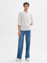 OPUS Bluzka w kolorze białym rozmiar: 40. Białe bluzki Opus, bez wzorów, bez kołnierzyka, bez ramiączek. Za 118.84 zł.