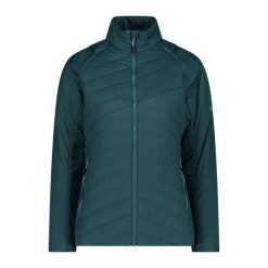 Kurtka puchowa damska z odpinanymi rękawami CMP. Zielone kurtki narciarskie CMP, na zimę, bez wzorów, z puchu, bez kaptura, narciarskie. Za 425.00 zł.