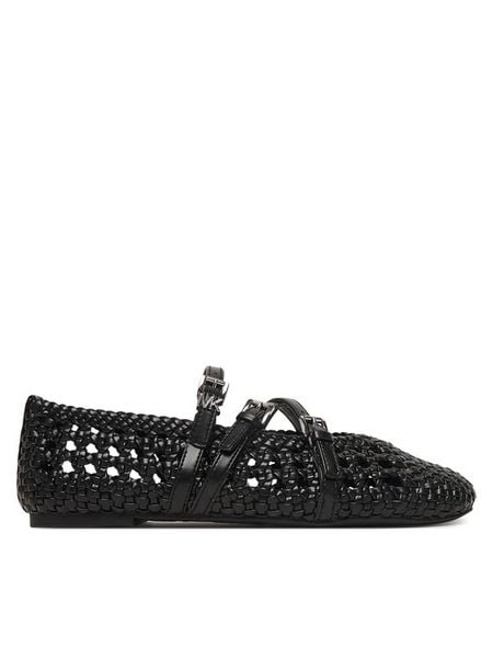 MICHAEL Michael Kors Baleriny Indy Flex 40S6IDFP1L Czarny. Czarne baleriny MICHAEL Michael Kors, bez wzorów, ze skóry, bez obcasa, bez zapięcia. Za 565.99 zł.