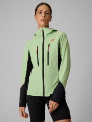 4F Kurtka softshell wiatroodporna membrana 8000 damska - miętowa XXL. Niebieskie kurtki 4f, l, bez wzorów, z materiału, bez kaptura. Za 499.99 zł.