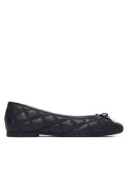 Tommy Hilfiger Baleriny Charm Quilted Ballerina FW0FW09503 Czarny. Czarne baleriny Tommy Hilfiger, bez wzorów, ze skóry, bez obcasa, bez zapięcia. Za 449.99 zł.