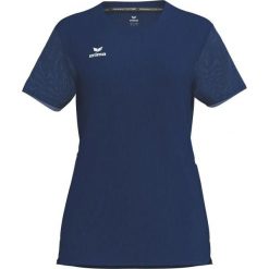 T-shirt Erima T&f Wings Function w kolorze niebieskim. Niebieskie t-shirty Erima, bez wzorów, z materiału, sportowe, bez kołnierzyka, bez ramiączek. Za 216.50 zł.