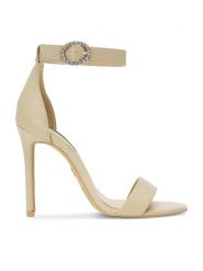 Nine West Sandały WFA2646-1 Beżowy. Brązowe sandały Nine West, bez wzorów, z syntetyku, bez obcasa, na szpilce, bez zapięcia. Za 183.99 zł.